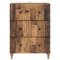 vidaXL Zásuvkový kabinet Staré drevo 66 x 34,5 x 90 cm