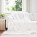 vidaXL Prikrývky na hodenie 6 ks Biela 240 x 220 cm 8.76 kg Flís