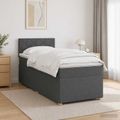 vidaXL Posteľ boxspring s matracom Tmavosivá 80 x 200 cm Látka