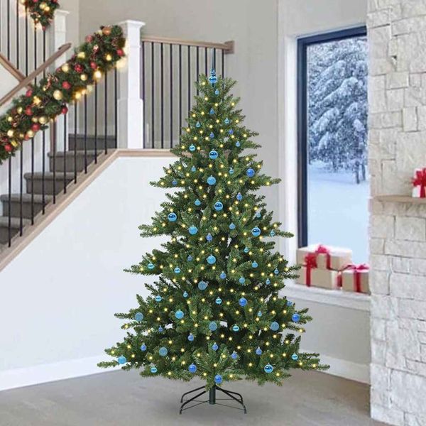 vidaXL Umelý Sklápací Vianočný Stromček Zelená 240 cm PVC a oceľ