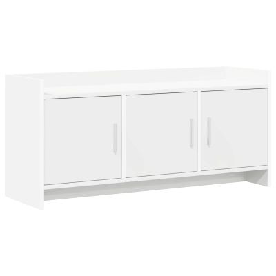vidaXL TV skrinka 102 x 33 x 47 cm Biela Kompozitné drevo
