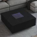 vidaXL Konferenčný stolík s nekonečnými LED čierny 100x100x40 cm