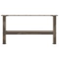vidaXL Nohy konferenčného stolíka, prírodná oceľ, 2 ks, 70 x (30-31) cm, oceľ