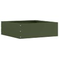 vidaXL Obrubník trávnika 6 ks 40 x 40 x 13 cm Oceľ Olivovo zelená