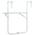 vidaXL Visiaci balkónový stolík biely 60x64x83,5 cm plastový s ratanovým vzhľadom