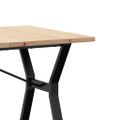 vidaXL Jedálenský stolík v tvare Y 140x80x75,5 cm borovica a oceľ