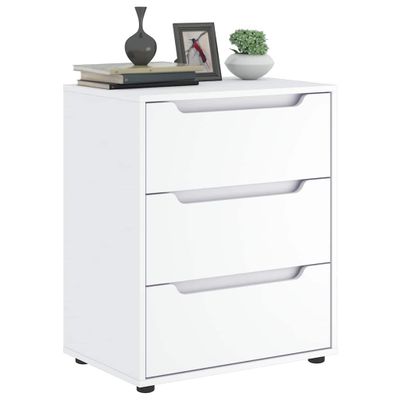 vidaXL Komoda „VISNES“ biela 60x40x73 cm, drevo