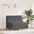 vidaXL Bezrúčková modulárna sofa jednotka 2 pcs Tmavo šedá