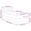 vidaXL Posteľ s pružinovým rámom Tmavomodrá 80 x 200 cm Zamat