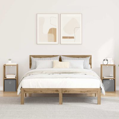vidaXL Nočný stolík 2 pcs Remeselný dub 30,5 x 27 x 59,5 cm