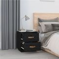 vidaXL Nočné stolíky 2 ks čierne 40x34x45 cm masívne borovicové drevo