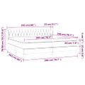 vidaXL Posteľný rám boxsping s matracom tmavozelený 200x200 cm zamat