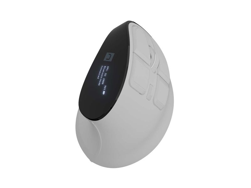 Vertikálna bezdrôtová myš Natec EUPHONIE PRO/Vertikálna/Blue Sense/Pre pravákov/4 000 DPI/USB+BT/Biela