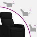 vidaXL Masážne relaxačné kreslo Čierna Látka