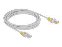 Patch kábel - RJ-45 (M) do RJ-45 (M) - 3 m - 6 mm - S/FTP - CAT 6a - neobsahuje halogén - sivá