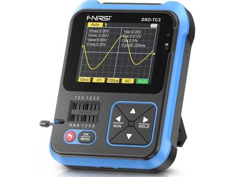 Osciloskop, generátor funkcií a tester súčiastok FNIRSI DSO-TC3.