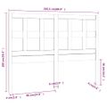 vidaXL Čelo postele čierne 205,5x4x100 cm masívna borovica