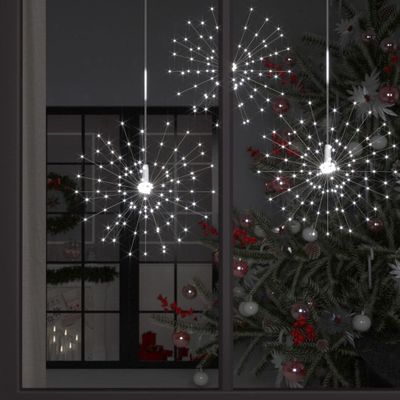 vidaXL Vonkajšia vianočná prskavka, studená biela 20 cm, 140 LED