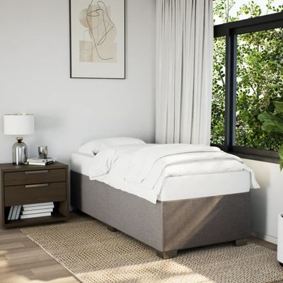 vidaXL Rám postele bez matraca Taupe 80x200 cm Látka