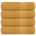 vidaXL Sprchové osušky FROGN 4 ks zlaté 70x140 cm 360 g/m²