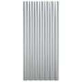 vidaXL Strešné panely 12 ks pozinkovaná oceľ strieborné 80x36 cm