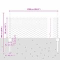 vidaXL Hexagonálny plot s stĺpom 25 x 0,5 m Pozinkovaná oceľ Sieťovina