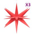 vidaXL Vianočné svetlá s LED 3 ks skladacie červené 100 cm