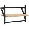 vidaXL Nástenné police s tyčami 2 ks dub sonoma 40x25x30 cm