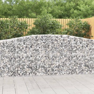 vidaXL Oblúkový gabionový kôš 400x50x100/120 cm pozinkované železo