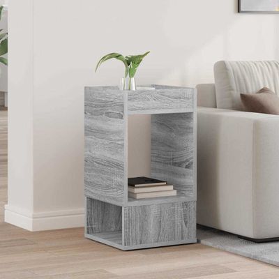 vidaXL Koncový stôl Sivý Sonoma 30 x 30 x 56 cm Kompozitné drevo