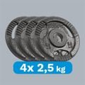 Sada liatinových závaží 4x2,5kg, 51mm, REBEL ACTIVE RBA-2143-02.5
