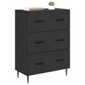 vidaXL Zásuvkový kabinet Čierna 66 x 34,5 x 89,5 cm Kompozitné drevo