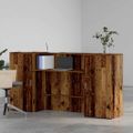 vidaXL Recepčný stôl staré drevo 200x50x103,5 cm kompozitné drevo