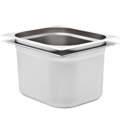 vidaXL Gastronádoby 2 ks, GN 1/2, 200 mm, nehrdzavejúca oceľ