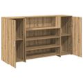 vidaXL Recepčný stôl dub artisan 180x50x103,5 cm kompozitné drevo