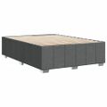 vidaXL Posteľ bez matraca tmavosivá 160x200 cm látka