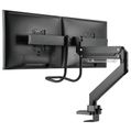 Neomounts Select  NM-D775DXBLACK / Flat Screen Desk mount (10-32") desk clamp/grommet / Black Držák, VESA, stolní, pro 2 ploché monitory, úhloprícka 10"-32", náklon 20°, otácení 360°, rotace 360°, nosnost 16kg, cerný