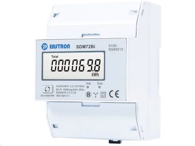 Elektromer 3F na DIN lištu trojfázový EASTRON SDM72 BI, MID, digitálny, RESET
