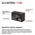 Bezúdržbový olovený akumulátor 12 V/9 Ah, faston 6,3 mm