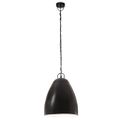 vidaXL Industriálna závesná lampa 25 W, čierna, okrúhla 32 cm E27