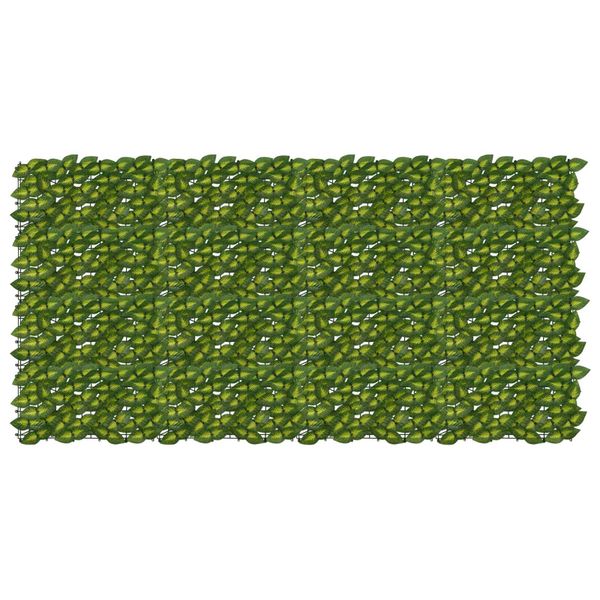 vidaXL Balkónový plôtik s listami Zelená a žltá 200 x 100 cm