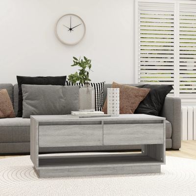 vidaXL Konferenčný stolík sivý dub sonoma 102,5x55x44 cm drevotrieska