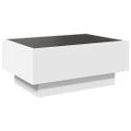 vidaXL Konferenčný stolík s LED biely 70x50x30 cm kompozitné drevo