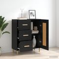 vidaXL Servírovacia skriňa Čierny dub 69,5 x 34 x 90 cm