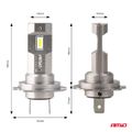 LED žiarovky hlavného svietenia Séria H25 CANBUS H7 H18 12V 30W AMIO-04712