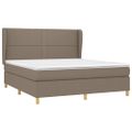 vidaXL Posteľný rám boxspring s matracom sivohned 160x200 cm látka