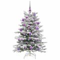 vidaXL Umelý Sklápací Vianočný Stromček Biela 120 cm PE a PVC