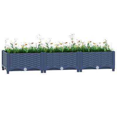 vidaXL Vyvýšený záhon 120x40x23 cm polypropylén