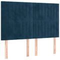 vidaXL Posteľný rám boxsping s matracom tmavomodrý 140x200 cm zamat