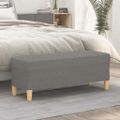vidaXL Lavička tmavosivá 100x35x41 cm látka